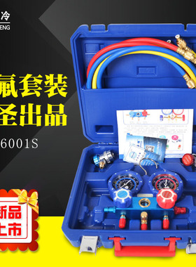 大圣P6001S加氟套装 汽车空调制冷剂冷媒加注R134a加液套装工具