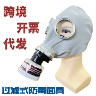 防毒面具化工气体喷漆打农药防异味甲醛油烟防护鬼脸面罩跨境代发