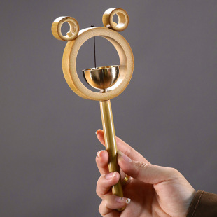 古思特风铃门铃多巴胺入户进门提醒纯铜铃铛响声大冰箱贴挂装饰