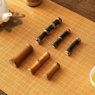 天然老竹鞭茶搁架茶搁置茶夹搁置茶枕笔搁笔架笔枕筷子架茶道