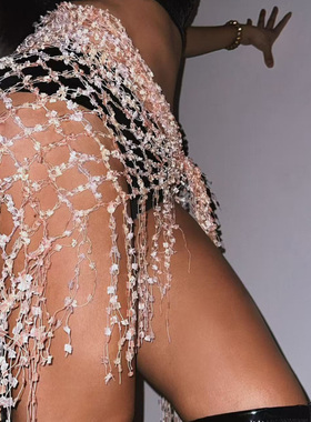 1996 爵士舞性感三角臀巾纯色百搭heels跳舞美臀肚皮舞表演腰链