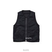 22SS国潮两面穿拉链宽松休闲无领内胆夹克马甲坎肩非 visvim dcdt