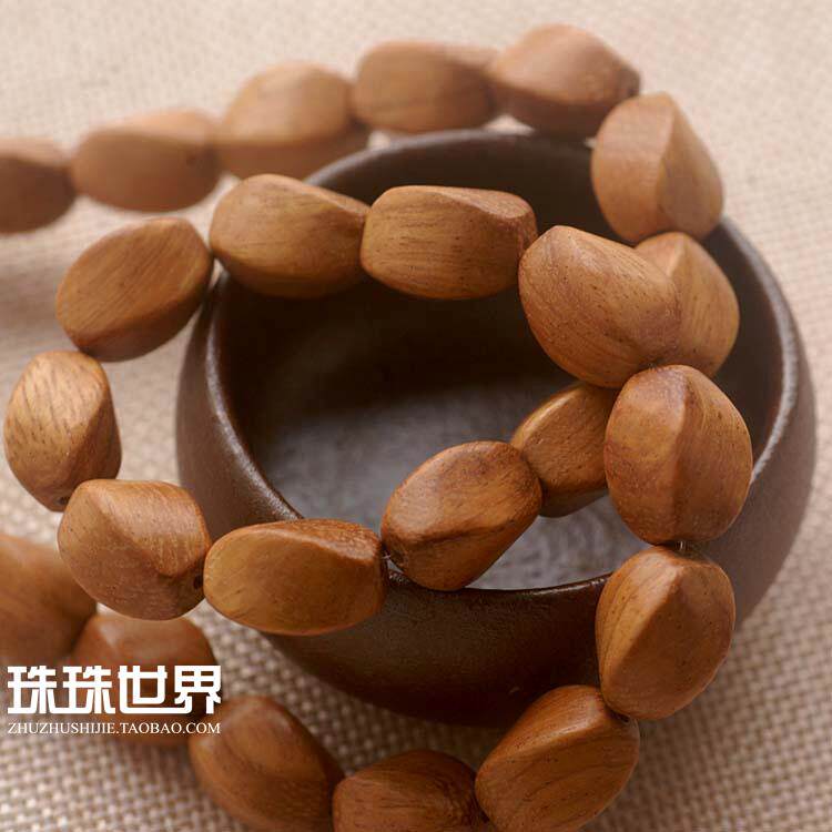 珠珠世界diy手工串珠散珠  原木异形缅茄木珠  纽珠