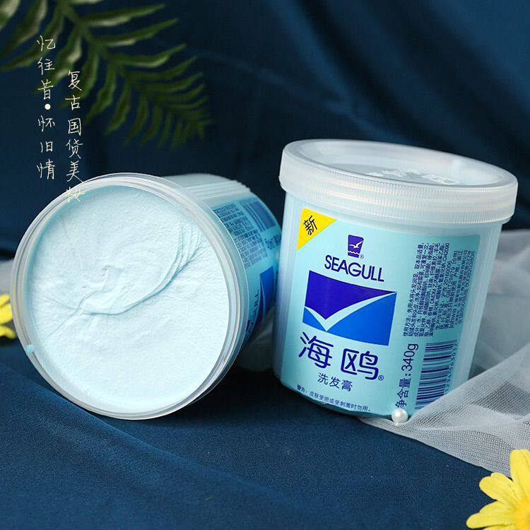 国货海鸥洗发膏340g瓶装温和洁净柔顺洗发露滋润无硅油洗头水正品
