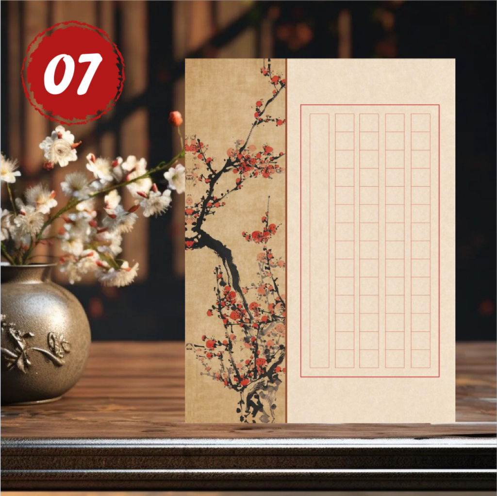 A4A3硬笔书法纸中国风古诗练字