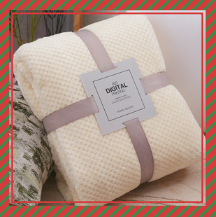 纯色菠萝格solid color pineapple flannel blanket coral velvet