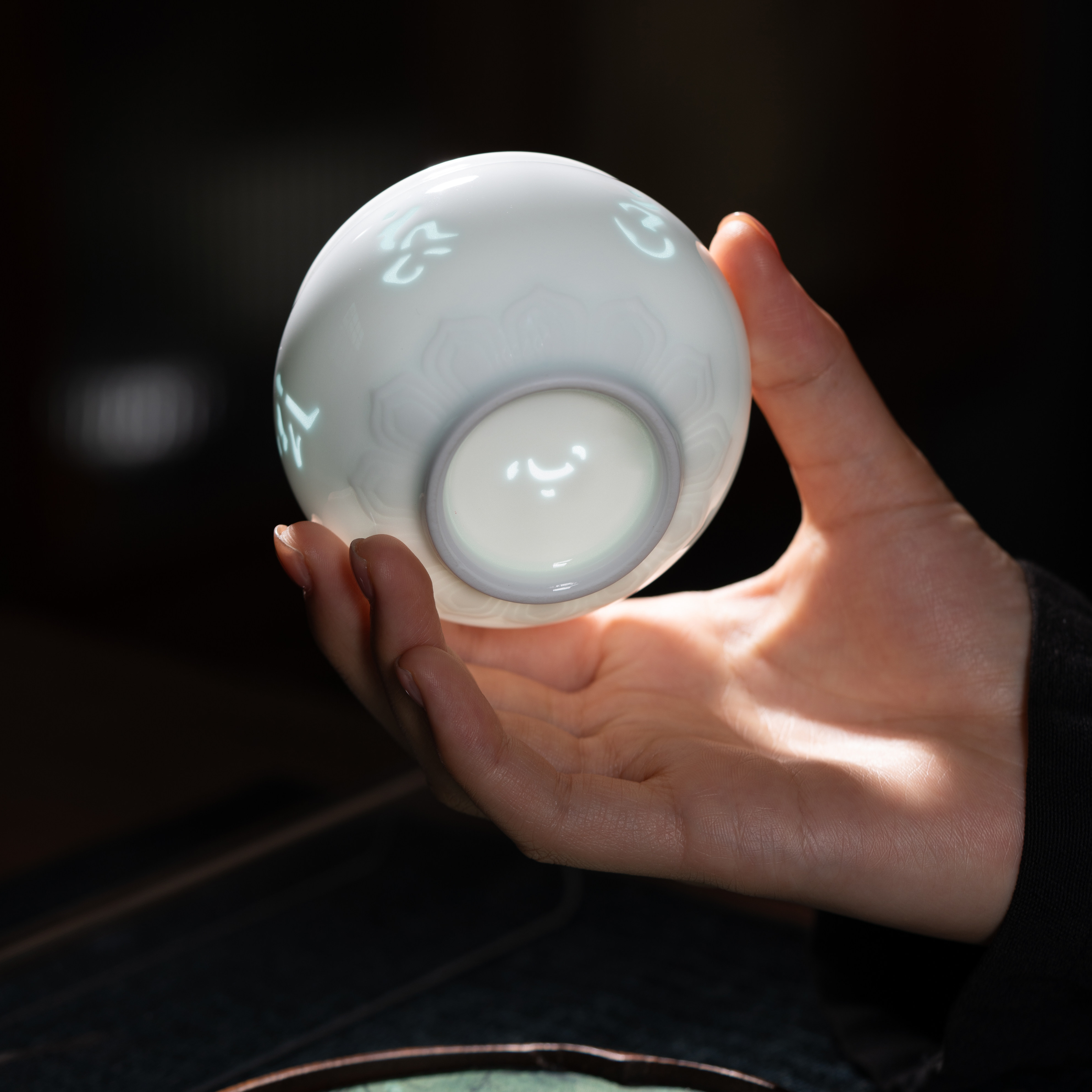 景德镇四字玲珑文创茶杯主人杯图片