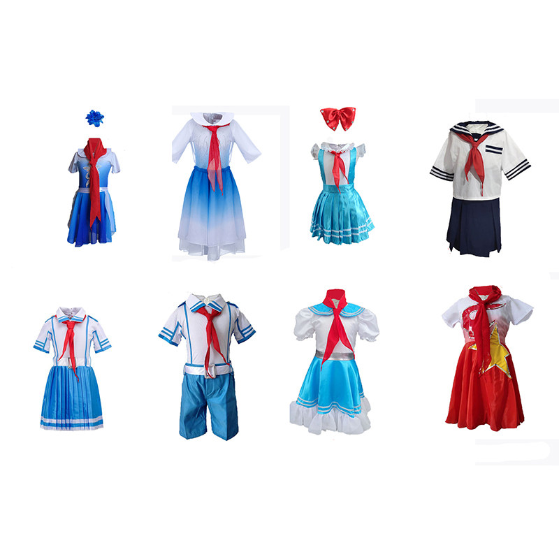 我是红领巾合唱服红色群舞舞蹈服演出服学生演出服红心向党表演服