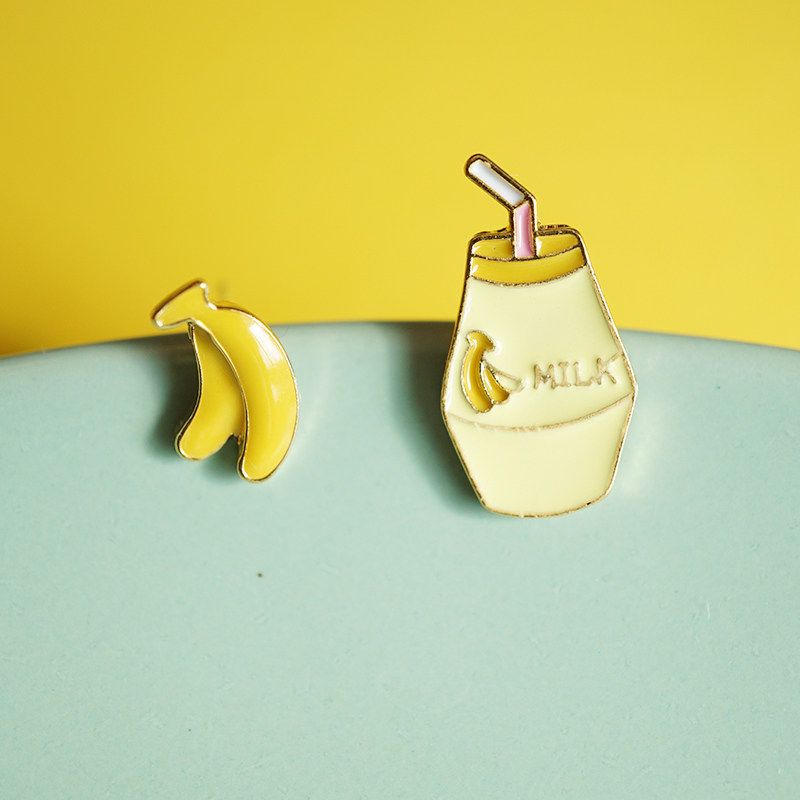 reverie 香蕉牛奶卡通有耳洞耳钉无耳洞蚊香盘改良版无痛耳夹