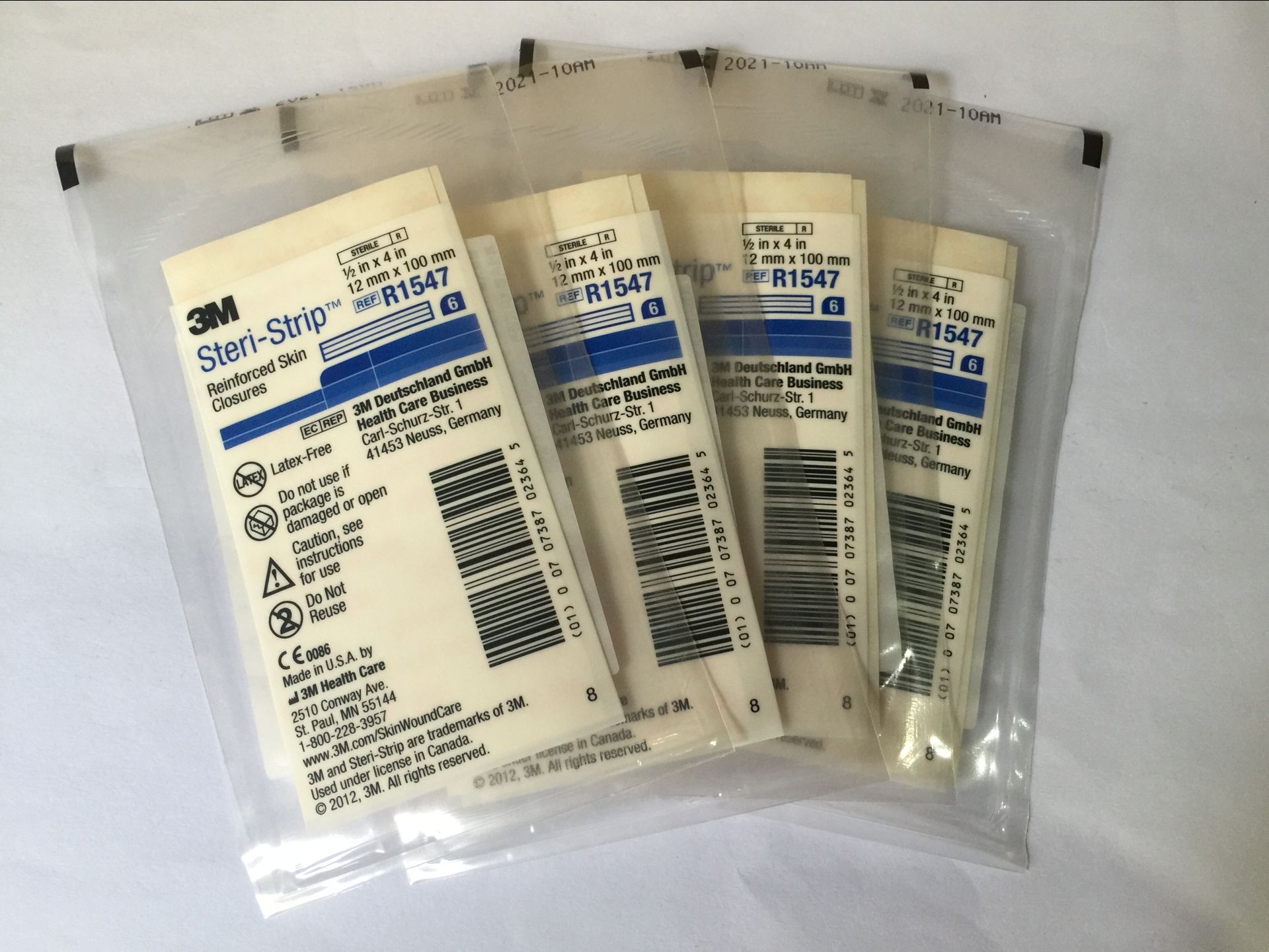 3M 减张胶带3M免缝胶带 进口正品 皮肤伤口胶带R1547一包6条