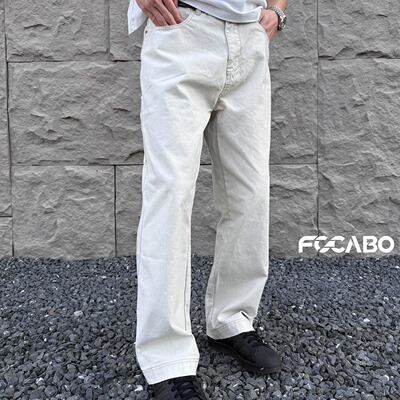 FOCABO珠帆全棉白色伐木工装裤