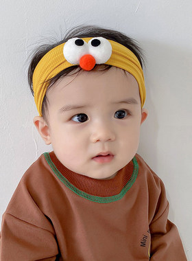 婴儿发带薄款莫代尔可爱超萌韩国儿童护囟门男女宝宝头饰发箍春秋