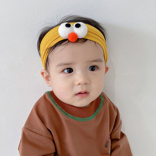 婴儿发带薄款 莫代尔可爱超萌韩国儿童护囟门男女宝宝头饰发箍春秋