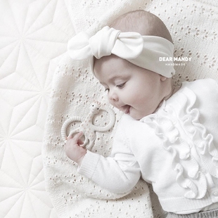 12个月新生儿满月百天女宝宝儿童发饰 婴儿发带公主韩国头饰0