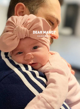 婴儿帽子春秋婴幼儿ins可爱蝴蝶结韩国公主初生新生儿女宝宝胎帽