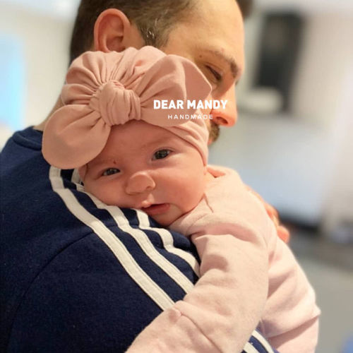 婴儿帽子春秋婴幼儿可爱蝴蝶结
