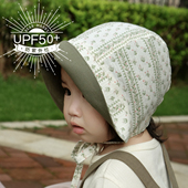 婴儿遮阳帽双面薄款 大帽檐防晒防紫外线小月龄女宝宝儿童太阳帽夏