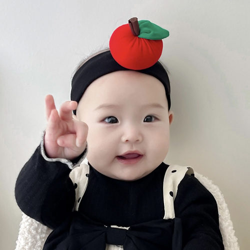 可爱超萌红苹果韩版圣诞婴儿发带