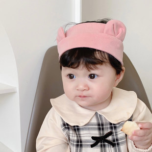 婴儿发带护囟门可爱豹纹小熊儿童新生儿男女宝宝周岁发箍头饰秋冬