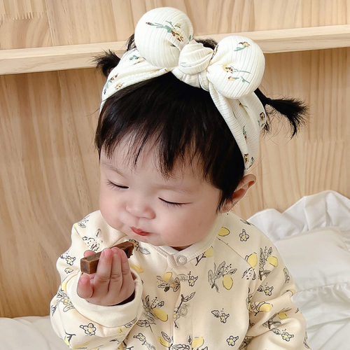可爱蝴蝶结莫代尔高弹婴儿发带