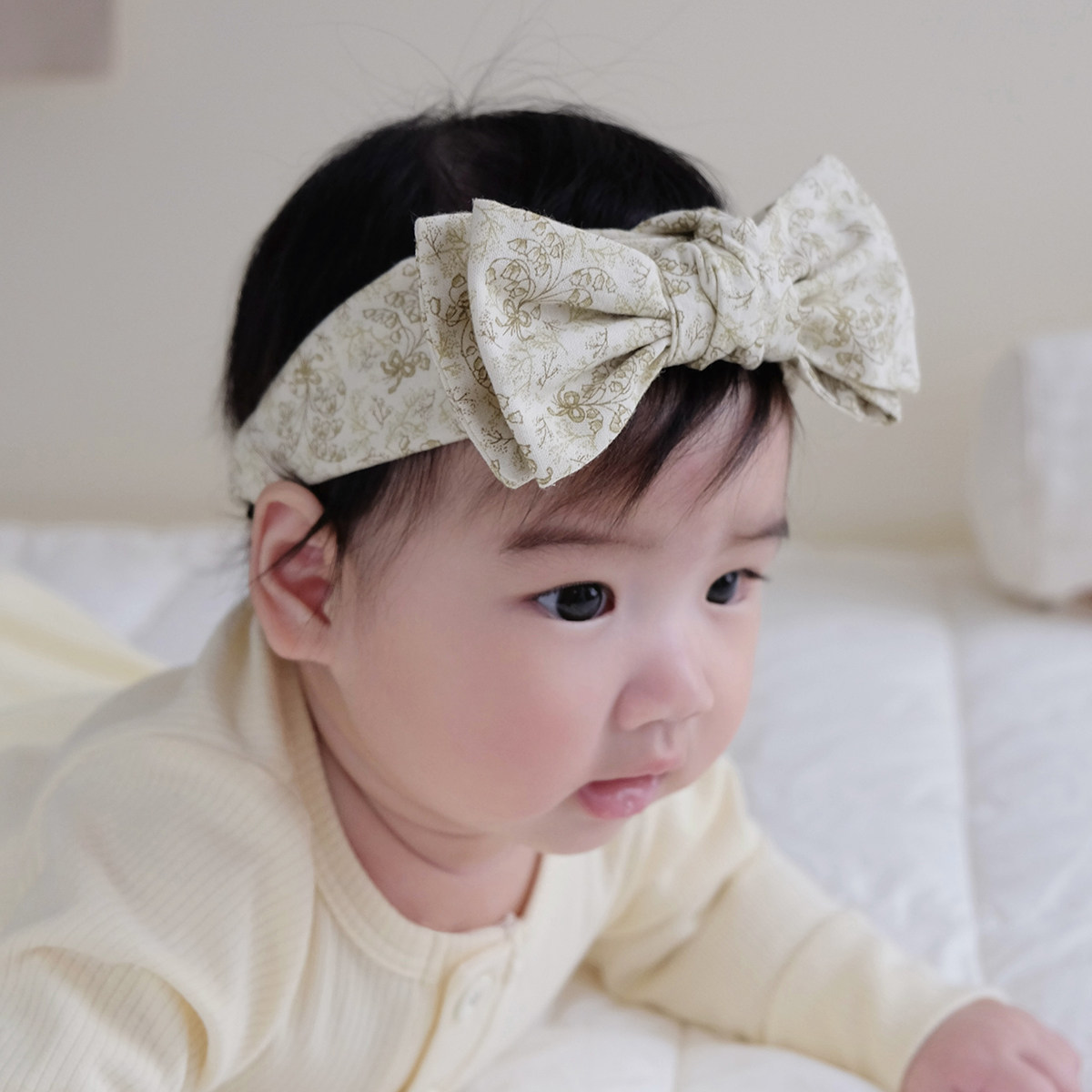 婴儿发带公主可爱超萌碎花蝴蝶结饰百天周岁生日儿童女童宝宝头饰