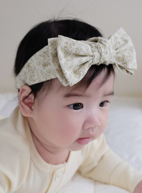 婴儿发带公主可爱超萌碎花蝴蝶结饰百天周岁生日儿童女童宝宝头饰