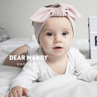 12个月儿童新生儿女宝宝头饰发饰 婴儿发带可爱蝴蝶结韩版 公主0