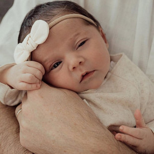 ins可爱蝴蝶结韩版 婴儿发带初生新生儿满月百天周岁男女宝宝头饰