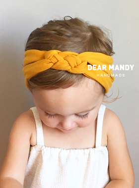 婴儿发带欧美风公主百天周岁红色新生儿男女宝宝儿童百搭发箍头饰