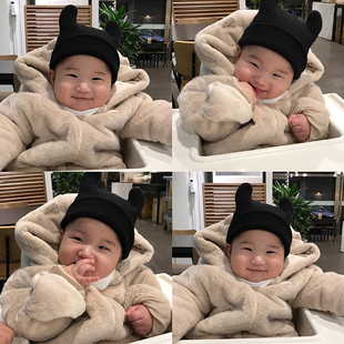 婴儿帽子春秋婴幼儿可爱超萌韩版 护囟门帽新生儿男女宝宝胎帽秋冬