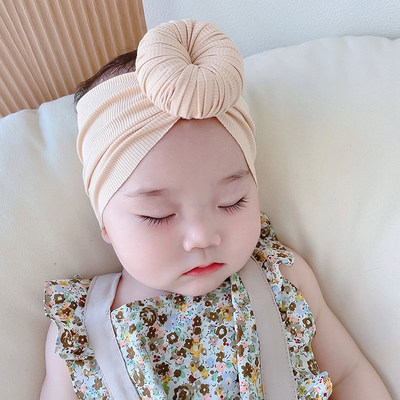可爱甜甜圈婴儿发带薄款莫代尔儿童男女宝宝护囟门不勒头发箍头饰