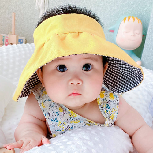 双面防晒婴儿男女出游夏季大帽檐