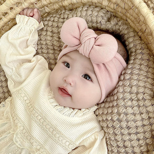 可爱蝴蝶结韩版羊绒棉婴儿发带