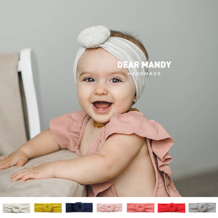 婴儿发带公主韩国男女宝宝新生儿满月周岁儿童6 12个月欧美头饰潮