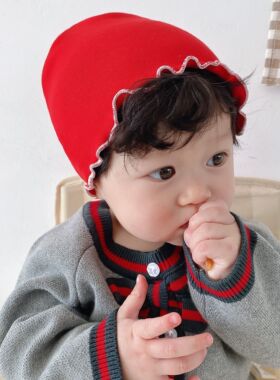 婴儿帽子秋冬加厚羊绒棉保暖护囟门初生新生儿男女宝宝胎帽套头帽