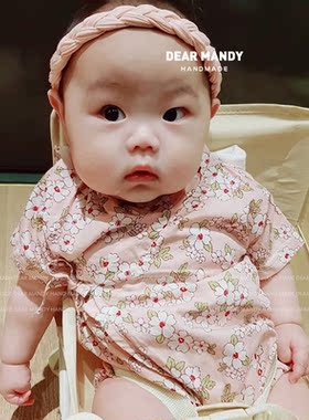 ins麻花婴儿发带韩国公主周岁儿童新生儿男女宝宝不勒头百搭头饰