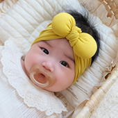 婴儿发带可爱蝴蝶结莫代尔初生新生儿满月百天女宝宝儿童头饰发饰