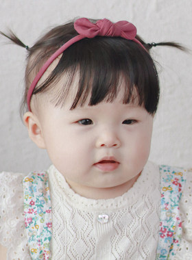 ins可爱小蝴蝶结婴儿发带公主韩版百天周岁新生儿女宝宝头饰夏季