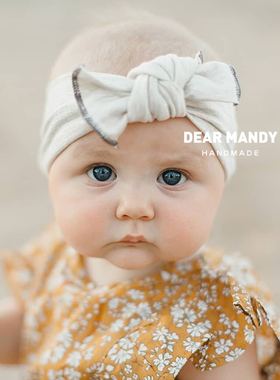 婴儿发带可爱蝴蝶结婴幼儿宝宝新生儿护囟门百搭公主欧美发箍头饰