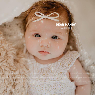 3岁婴幼儿头花发饰 ins蝴蝶结婴儿发带公主不勒头新生儿宝宝0