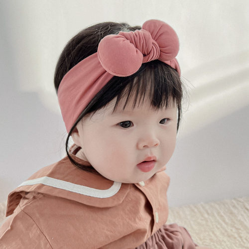 可爱蝴蝶结莫代尔韩版婴儿发带女
