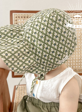 婴儿遮阳帽夏季薄款透气双面防晒防紫外线大帽檐儿童女宝宝太阳帽