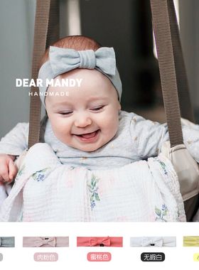 ins蝴蝶结婴儿发带公主婴幼儿新生儿百天周岁女宝宝女孩头饰发饰