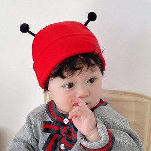 可爱超萌蜜蜂婴儿帽子加厚保暖羊绒棉韩版 男女宝宝护囟门胎帽秋冬