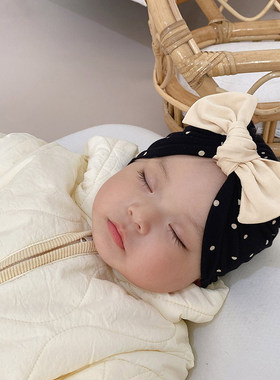 婴儿帽子秋冬婴幼儿纯棉初生宝宝新生儿护囟门可爱超萌蝴蝶结胎帽