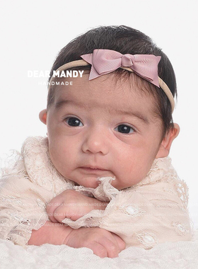 ins手工蝴蝶结婴儿发带不勒头公主婴幼儿新生儿百天周岁宝宝头花