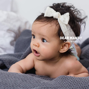 婴儿发带蕾丝可爱蝴蝶结韩国公主女宝宝儿童女孩婴幼儿百搭头饰夏