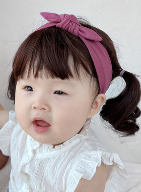 ins可爱蝴蝶结婴儿发带公主儿童新生儿百天周岁女宝宝头饰春夏季