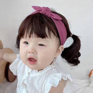 ins可爱蝴蝶结婴儿发带公主儿童新生儿百天周岁女宝宝头饰春夏季