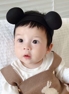 可爱超萌小熊婴儿发带公主儿童婴幼儿男女宝宝百天护囟门韩国头饰